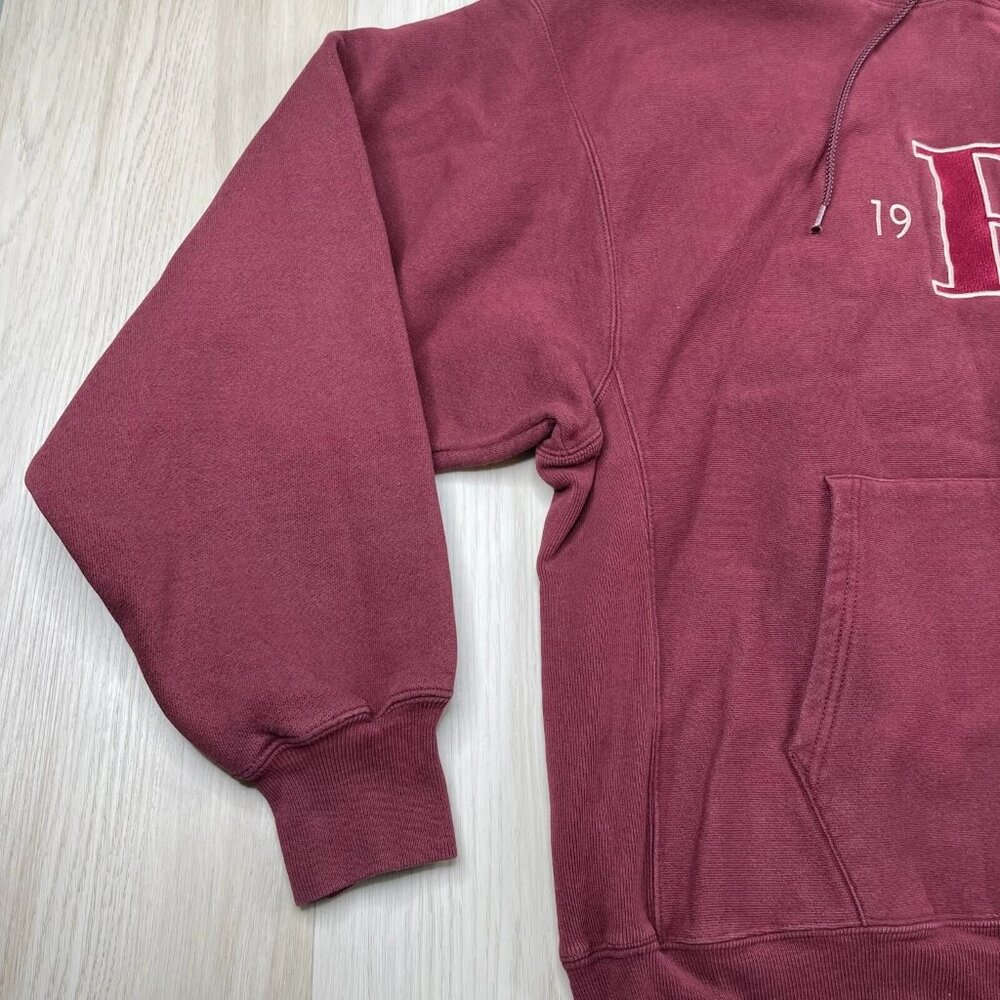 Vintage Champion Reverse Weave Mens Maroon Workout Pullover Sweatshirt Size XL - Picture 5 of 11